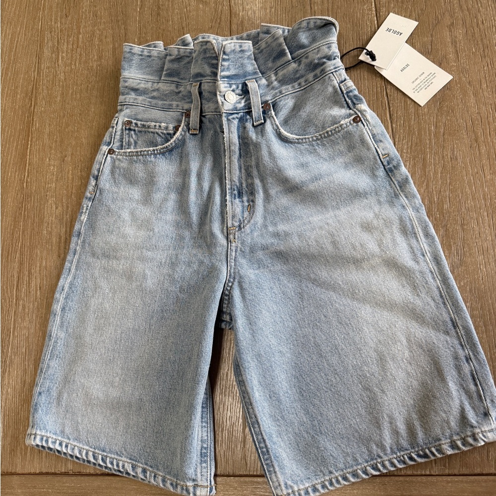 AGOLDE High-Waisted Denim Shorts